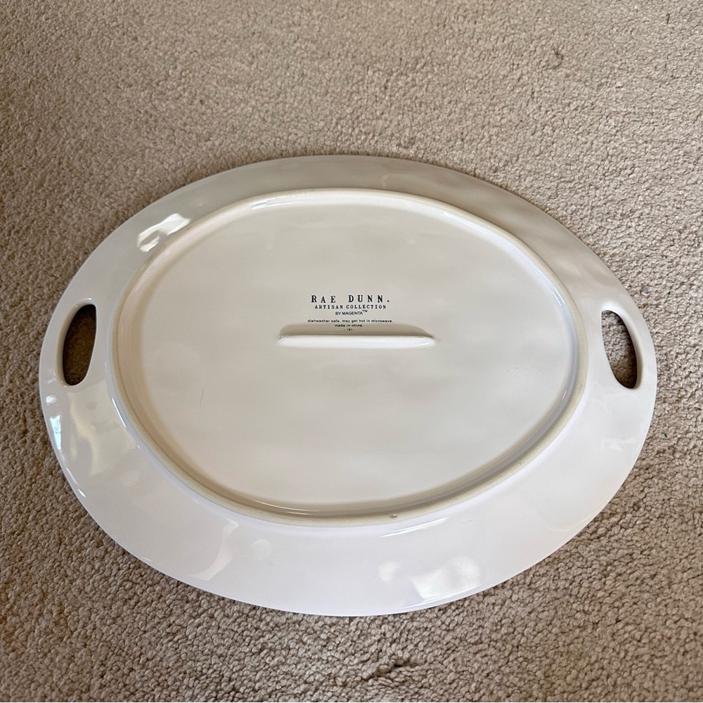 Rae Dunn Let Freedom Ring platter tray 15 x 12 inches - Picture 2 of 3